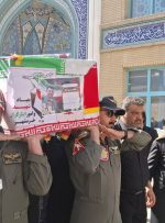 پیکر خلبان شهید حامد سروآزاد که در سانحه سقوط بالگرد به شهادت رسیده بود امروز تشیع و خاکساری شد