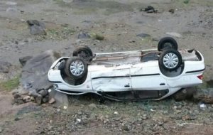 ۴مصدوم در پی واژگونی یک دستگاه خودروی پژو در جاده هفتکل _باغملک